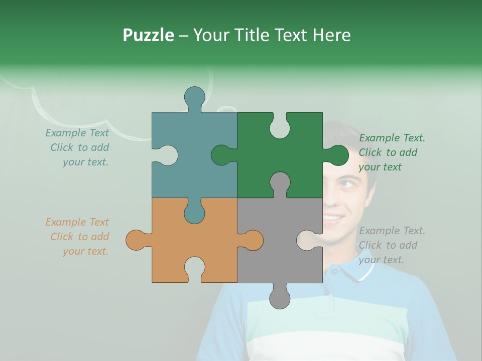 Happy Toothy Looking Up PowerPoint Template