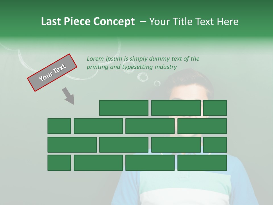 Happy Toothy Looking Up PowerPoint Template