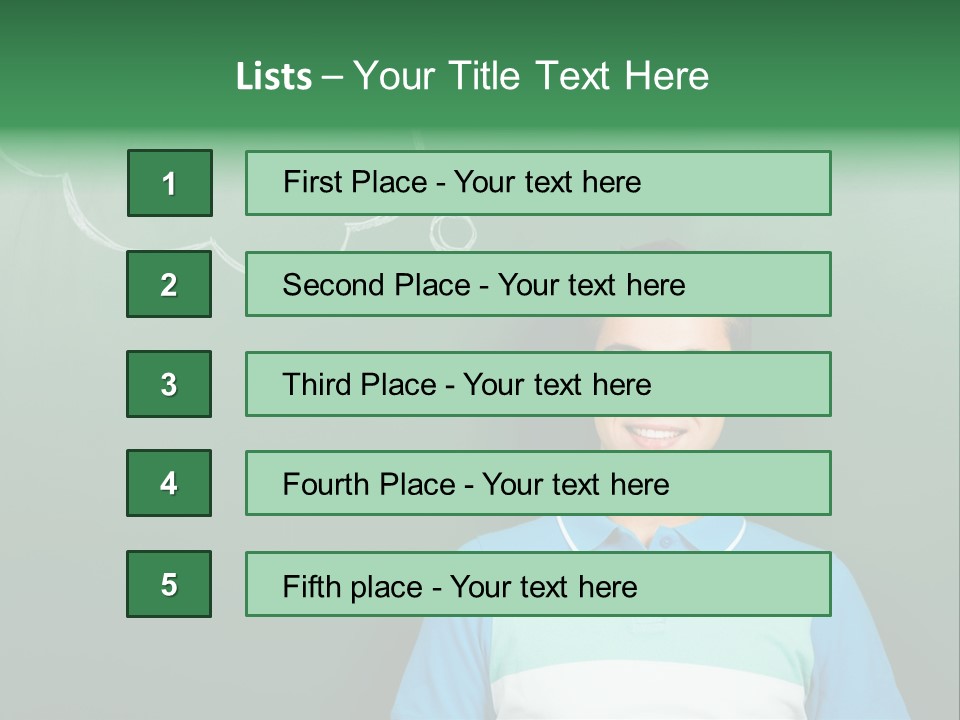 Happy Toothy Looking Up PowerPoint Template