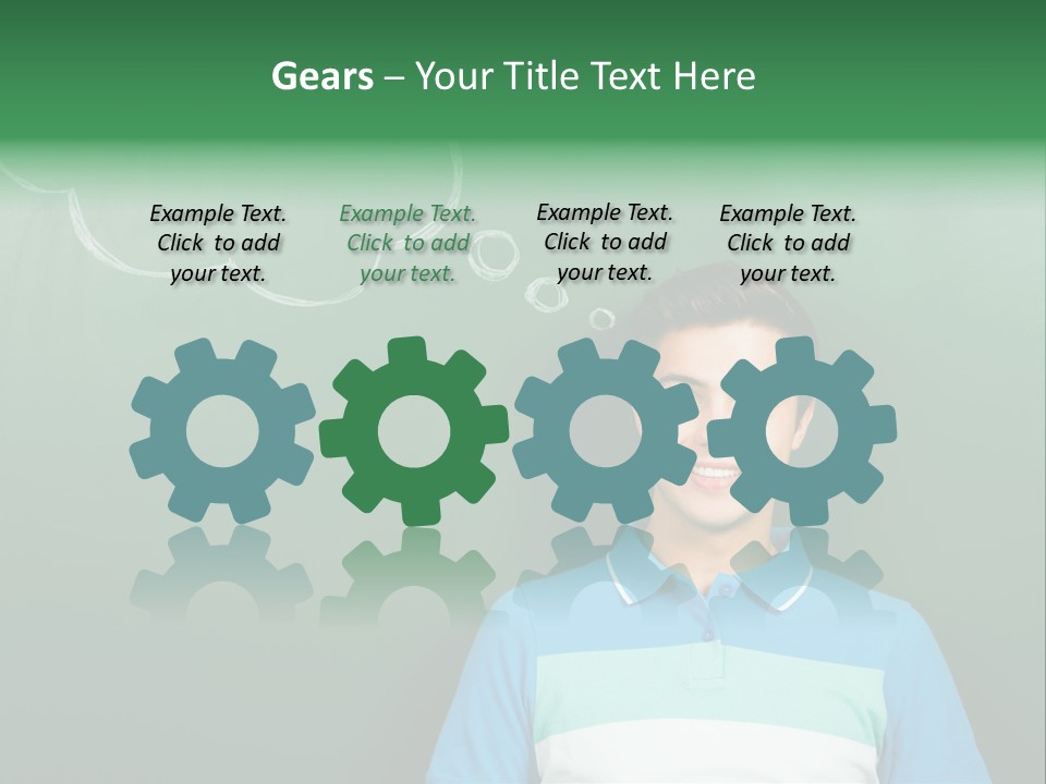 Happy Toothy Looking Up PowerPoint Template