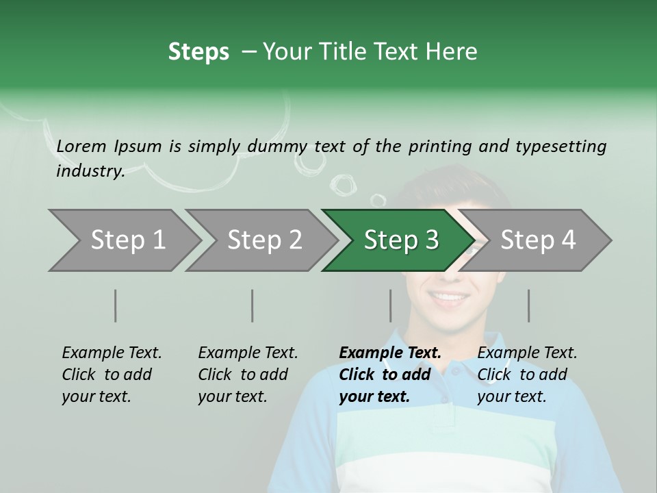 Happy Toothy Looking Up PowerPoint Template
