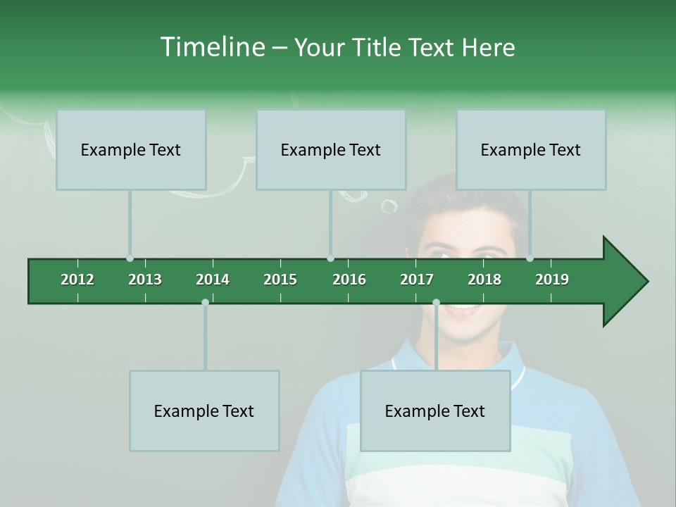 Happy Toothy Looking Up PowerPoint Template