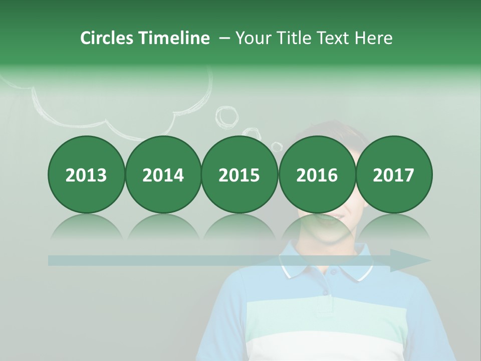 Happy Toothy Looking Up PowerPoint Template