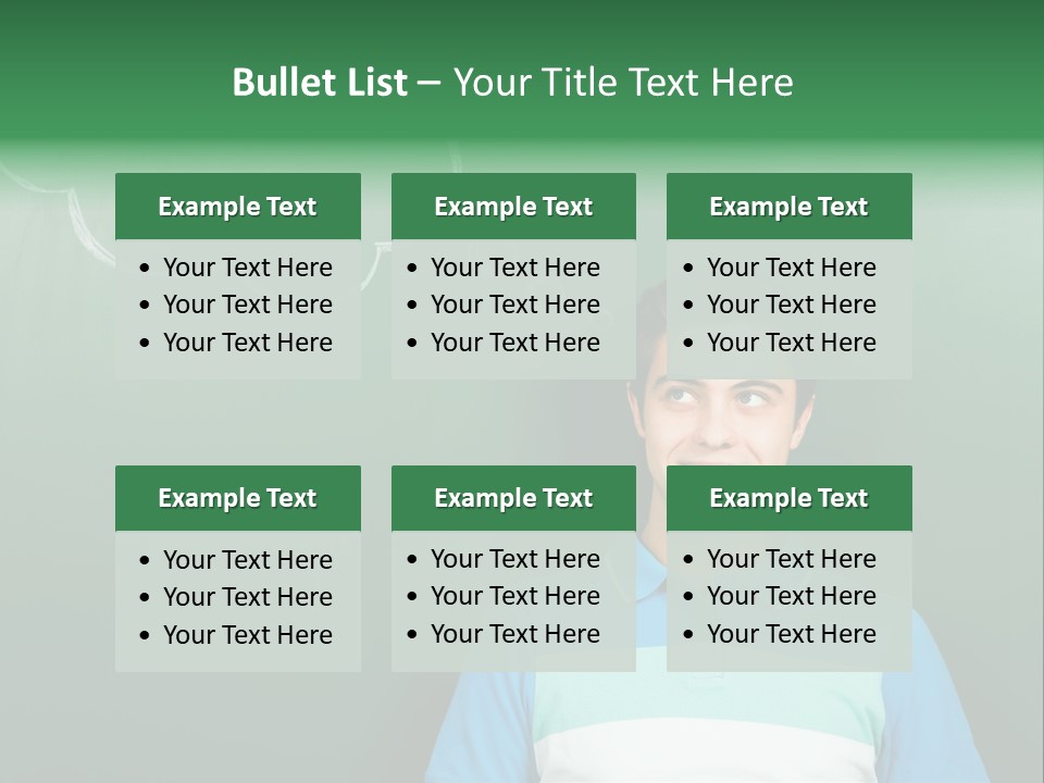 Happy Toothy Looking Up PowerPoint Template