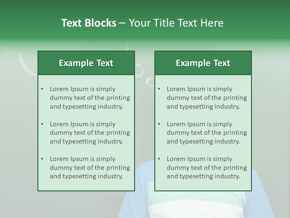 Happy Toothy Looking Up PowerPoint Template