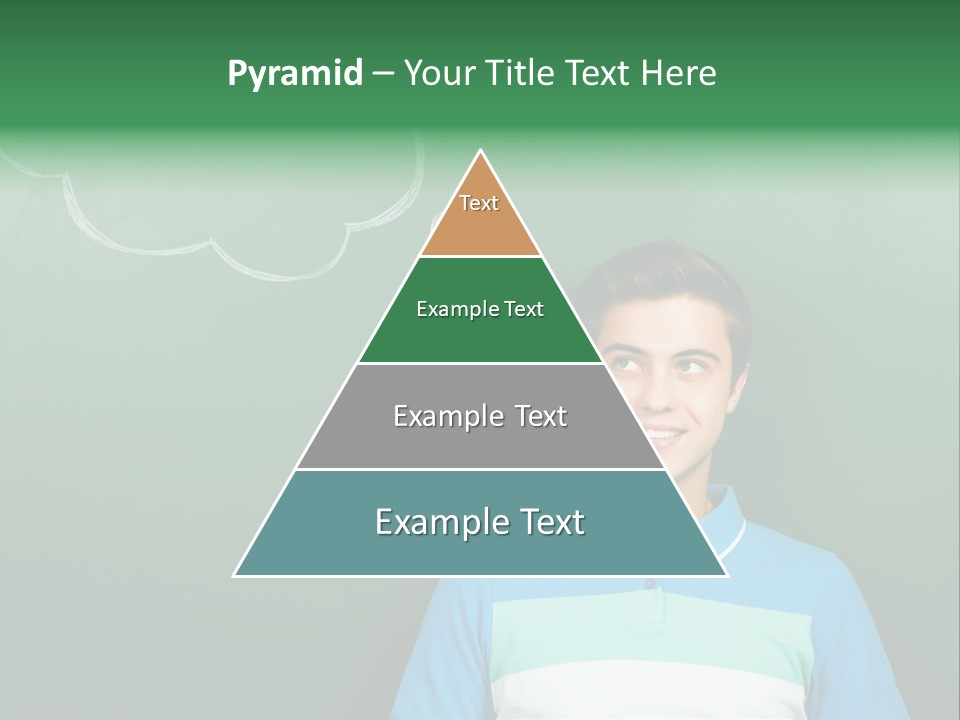 Happy Toothy Looking Up PowerPoint Template