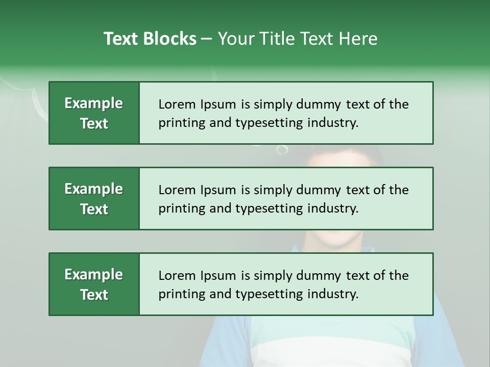 Happy Toothy Looking Up PowerPoint Template