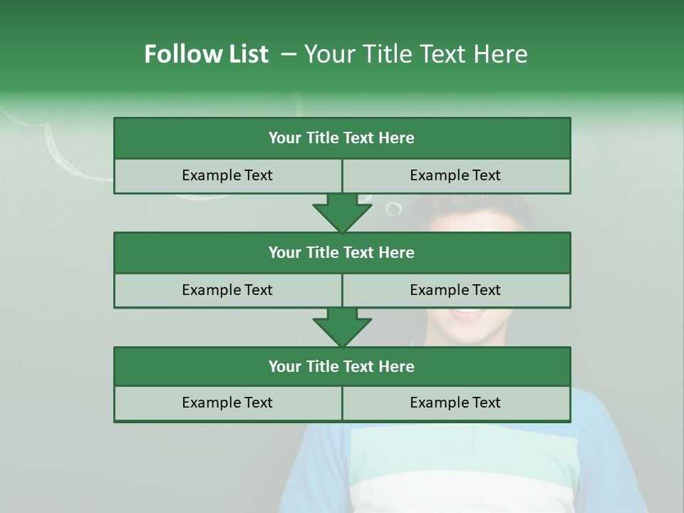Happy Toothy Looking Up PowerPoint Template