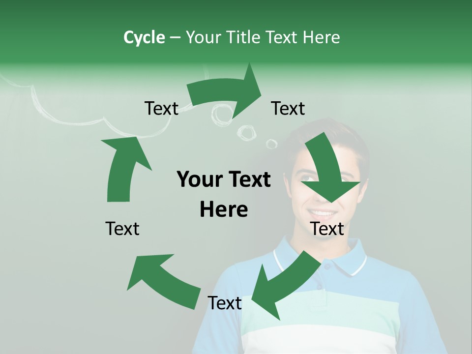 Happy Toothy Looking Up PowerPoint Template
