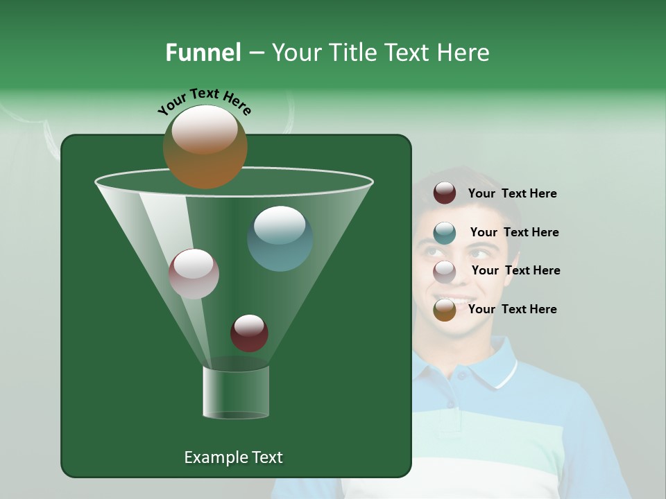 Happy Toothy Looking Up PowerPoint Template