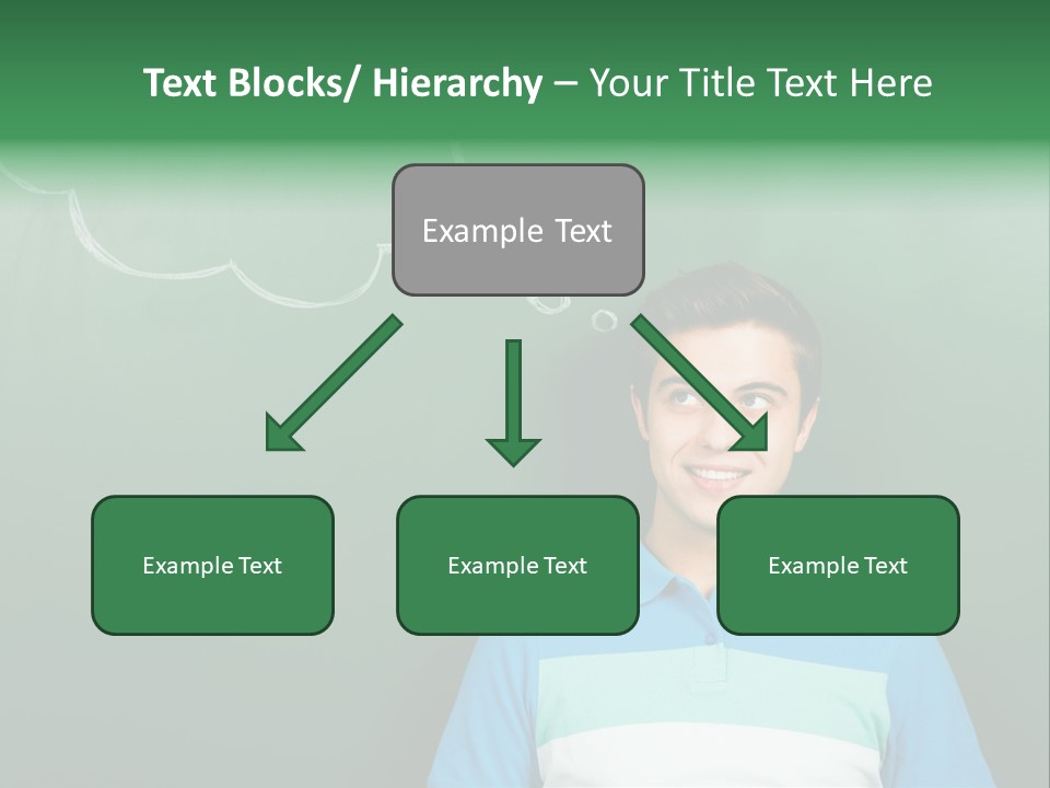 Happy Toothy Looking Up PowerPoint Template