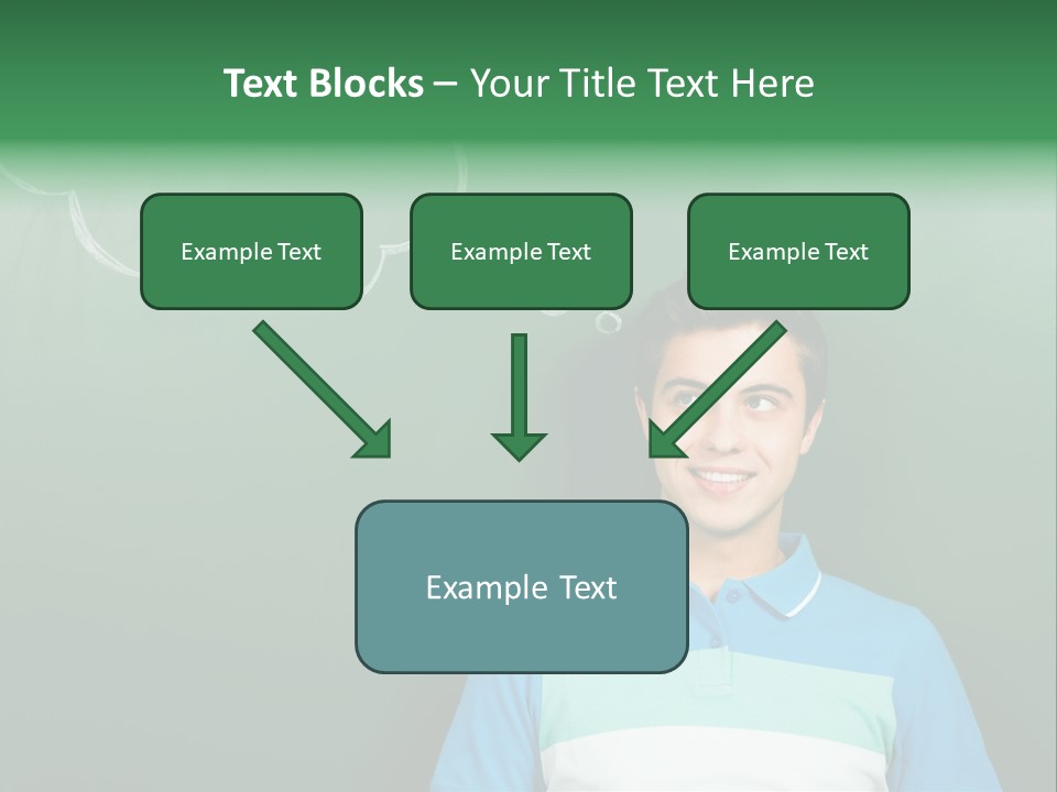 Happy Toothy Looking Up PowerPoint Template
