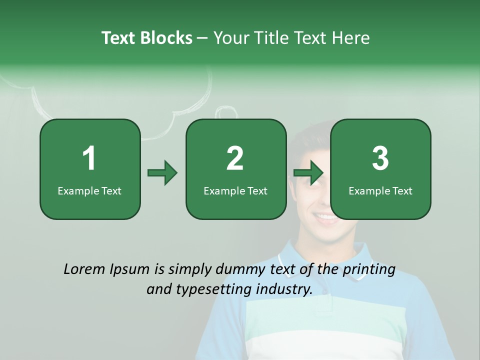 Happy Toothy Looking Up PowerPoint Template