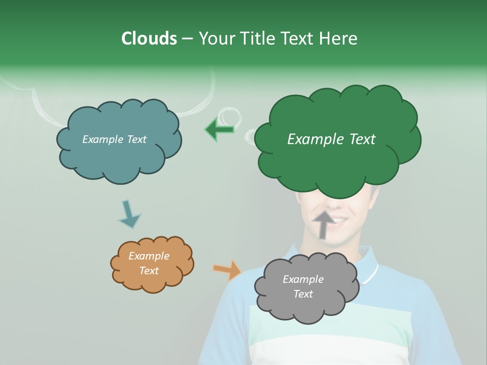 Happy Toothy Looking Up PowerPoint Template