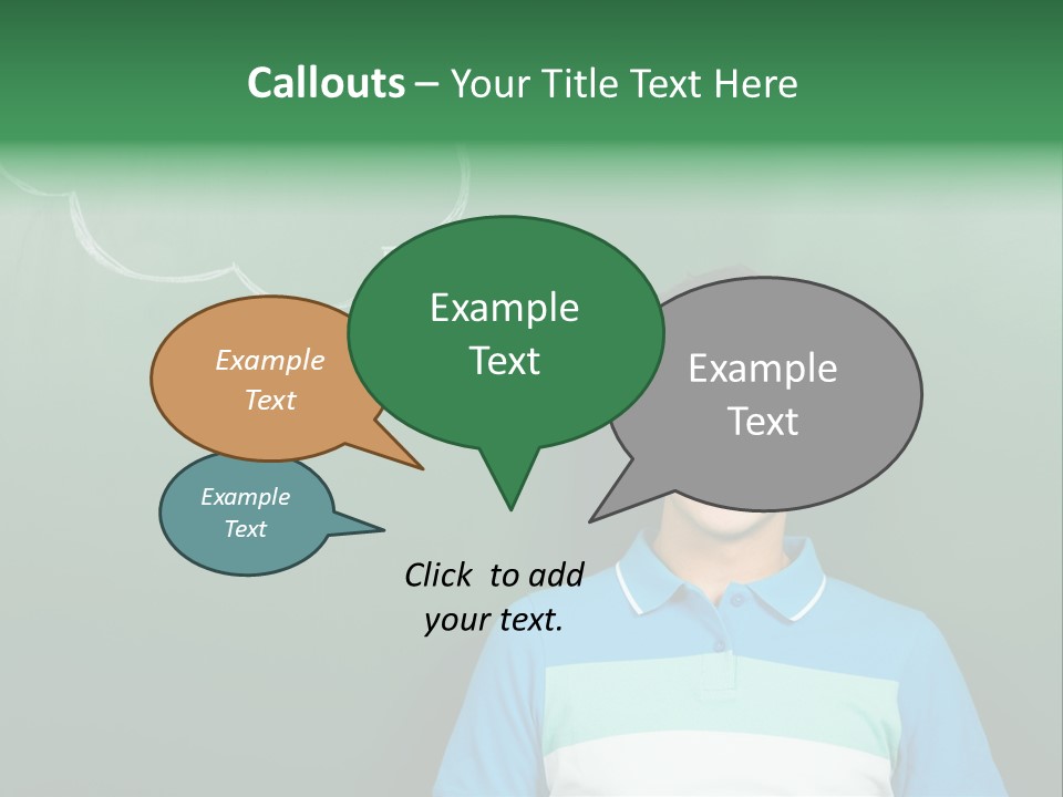 Happy Toothy Looking Up PowerPoint Template