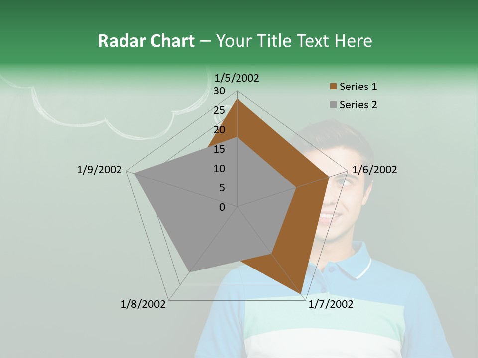 Happy Toothy Looking Up PowerPoint Template