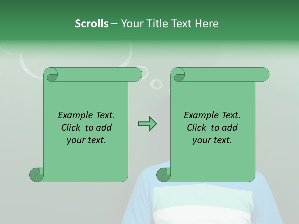 Happy Toothy Looking Up PowerPoint Template