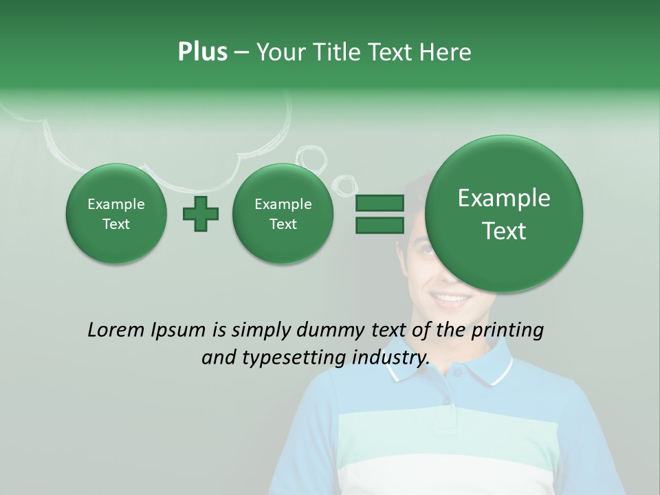 Happy Toothy Looking Up PowerPoint Template