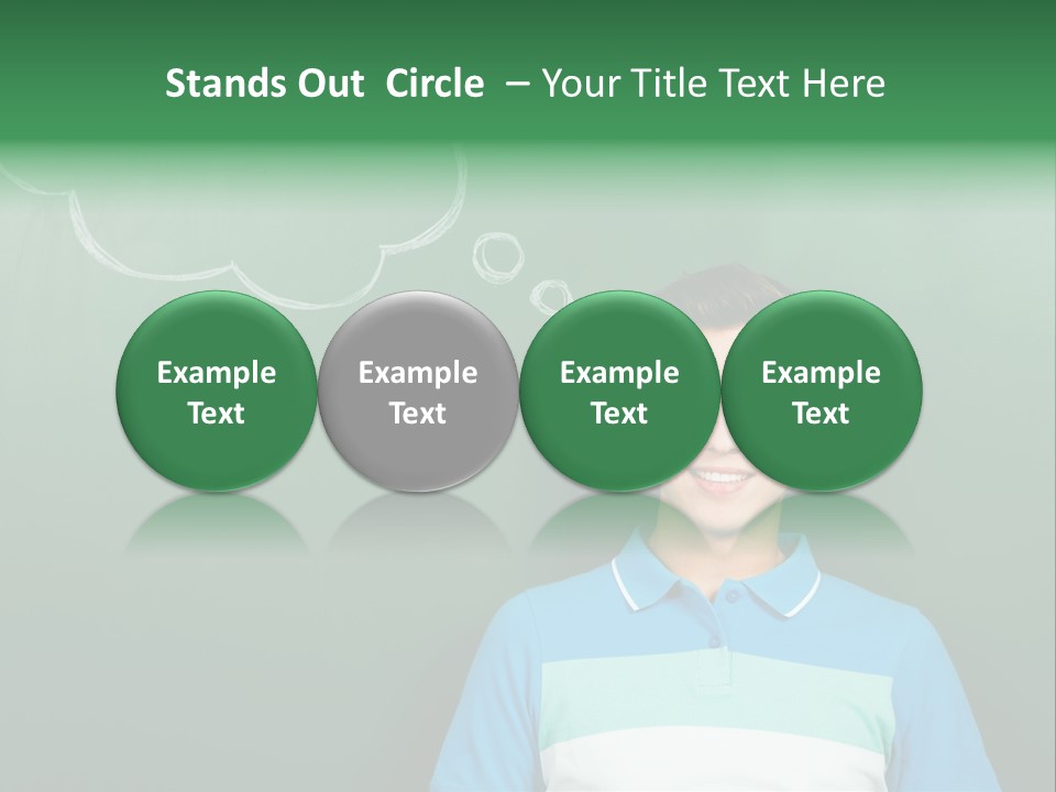 Happy Toothy Looking Up PowerPoint Template