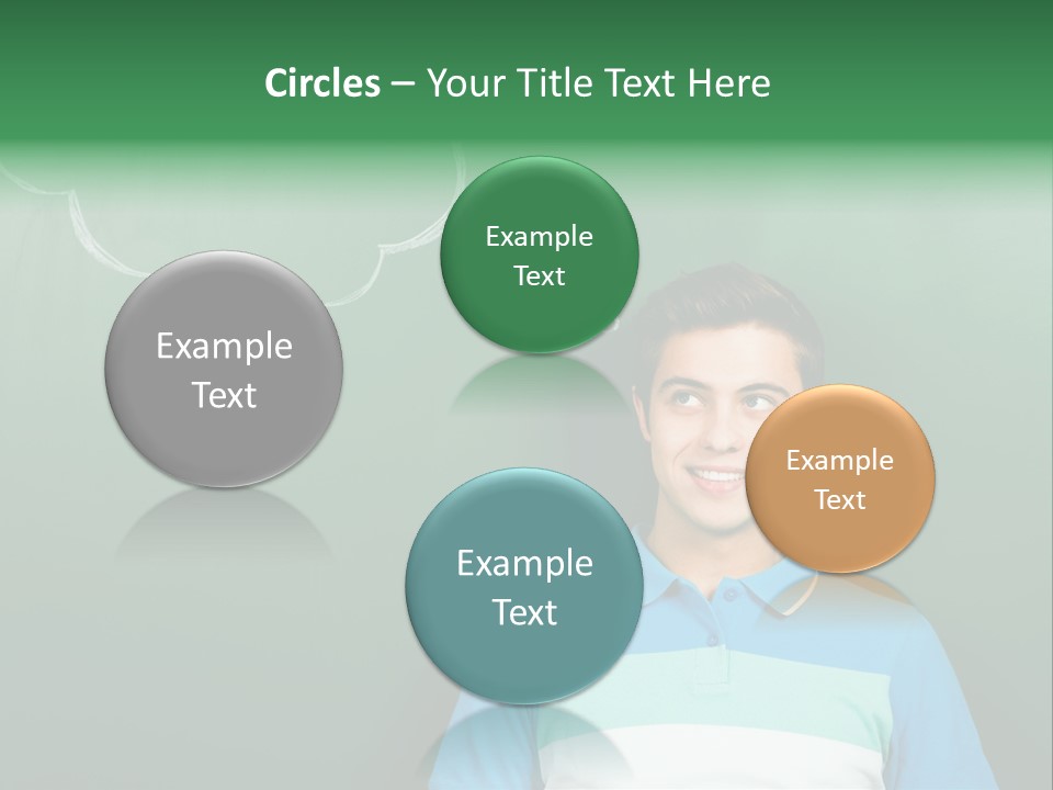 Happy Toothy Looking Up PowerPoint Template