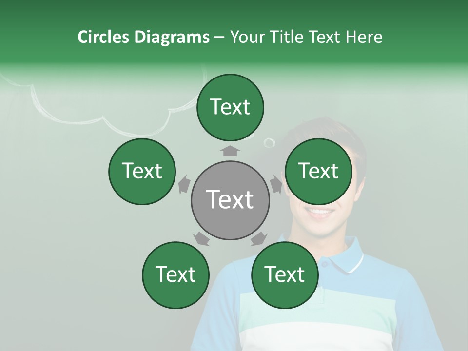 Happy Toothy Looking Up PowerPoint Template