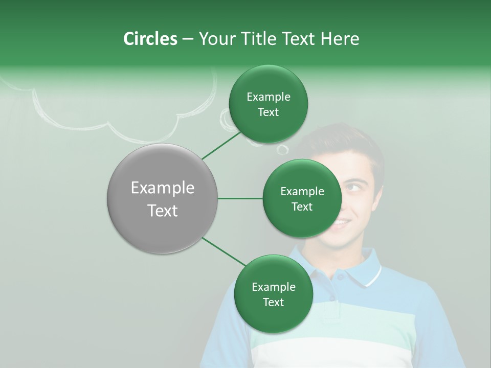Happy Toothy Looking Up PowerPoint Template