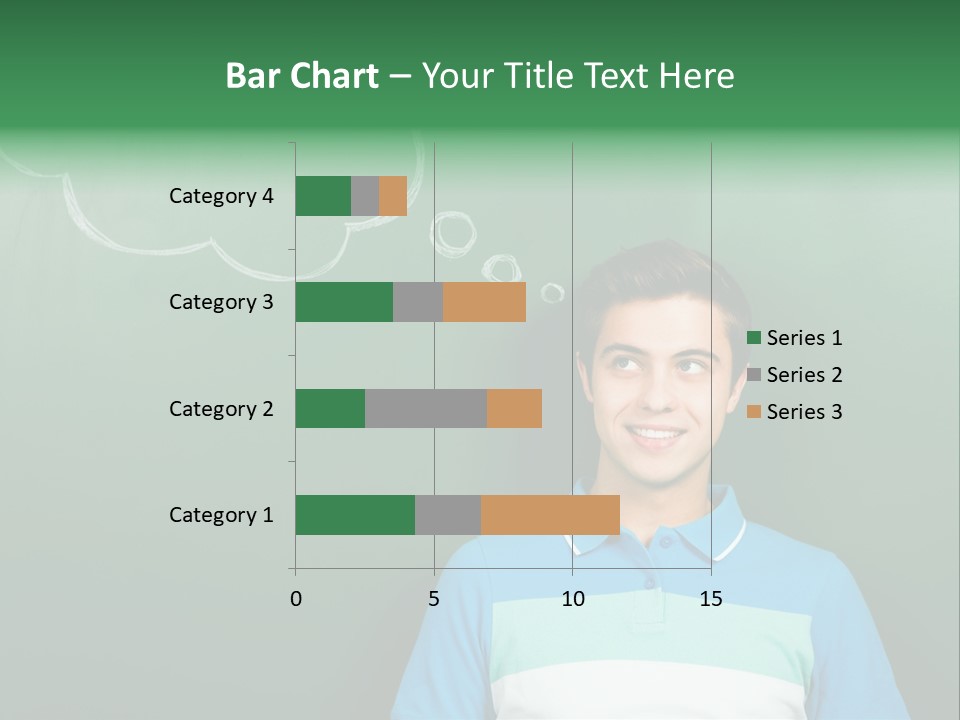 Happy Toothy Looking Up PowerPoint Template