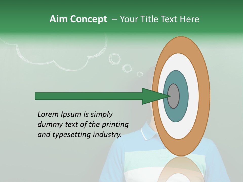 Happy Toothy Looking Up PowerPoint Template