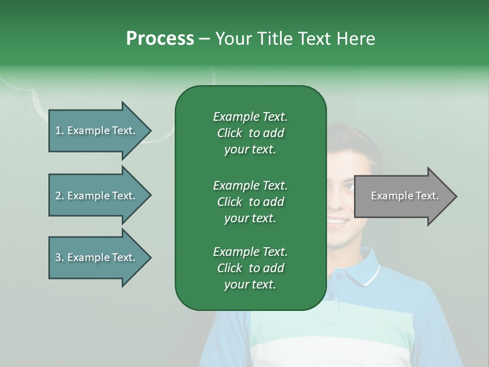 Happy Toothy Looking Up PowerPoint Template