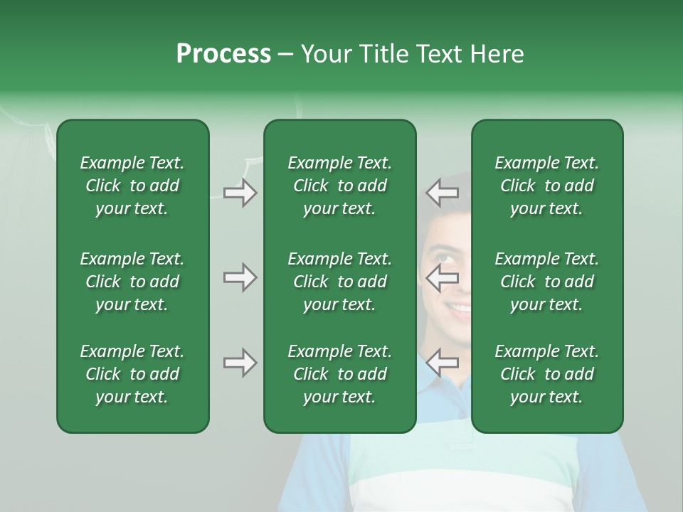 Happy Toothy Looking Up PowerPoint Template
