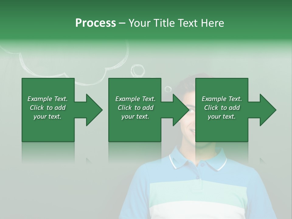 Happy Toothy Looking Up PowerPoint Template