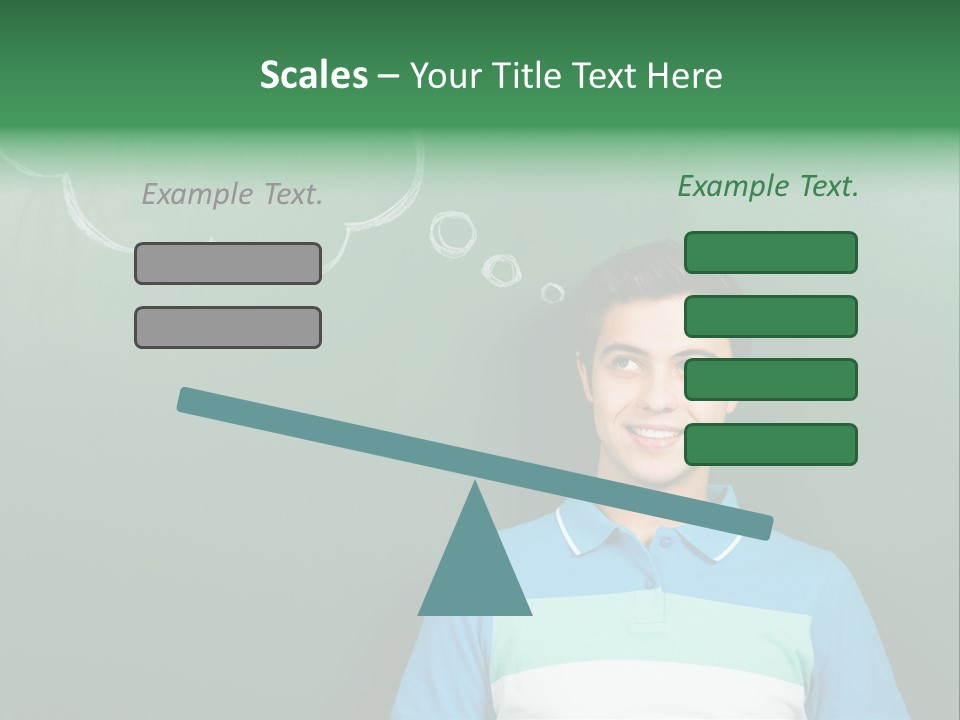Happy Toothy Looking Up PowerPoint Template