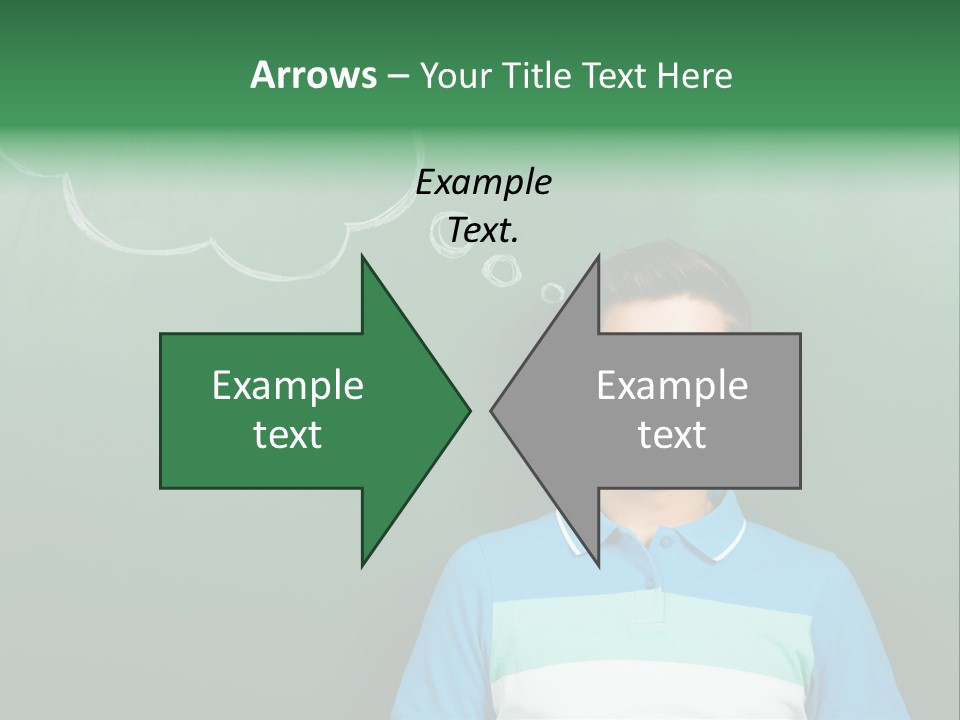 Happy Toothy Looking Up PowerPoint Template
