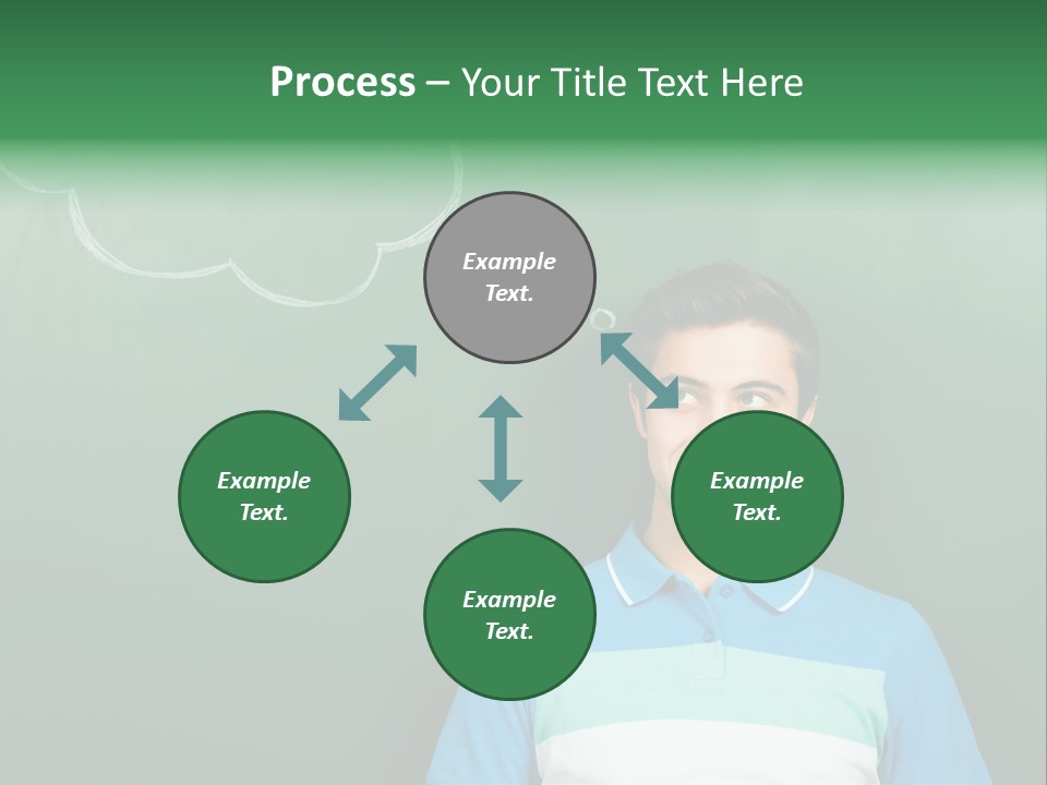 Happy Toothy Looking Up PowerPoint Template