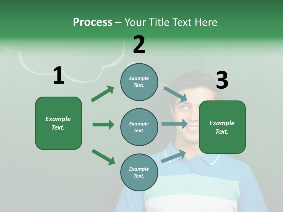 Happy Toothy Looking Up PowerPoint Template