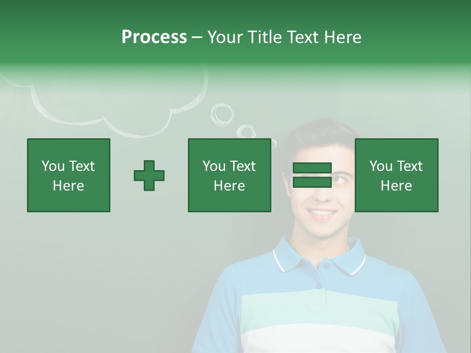 Happy Toothy Looking Up PowerPoint Template