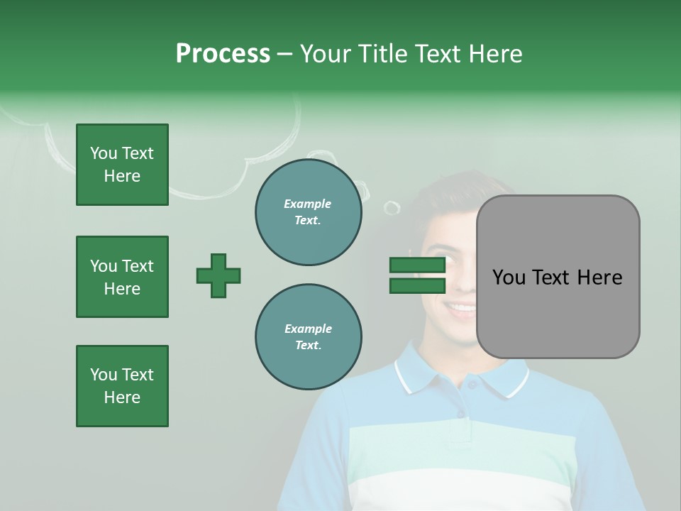 Happy Toothy Looking Up PowerPoint Template
