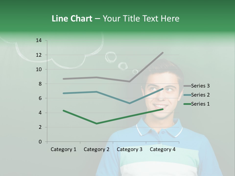 Happy Toothy Looking Up PowerPoint Template