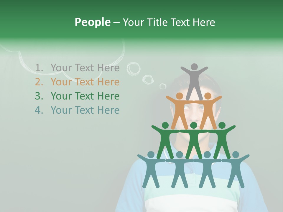 Happy Toothy Looking Up PowerPoint Template