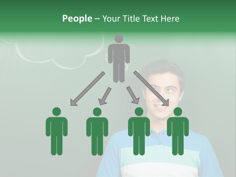 Happy Toothy Looking Up PowerPoint Template