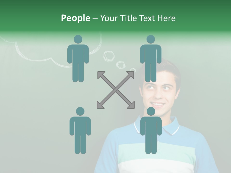 Happy Toothy Looking Up PowerPoint Template