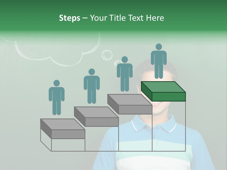 Happy Toothy Looking Up PowerPoint Template