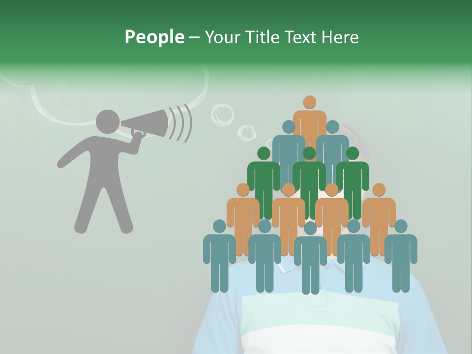 Happy Toothy Looking Up PowerPoint Template