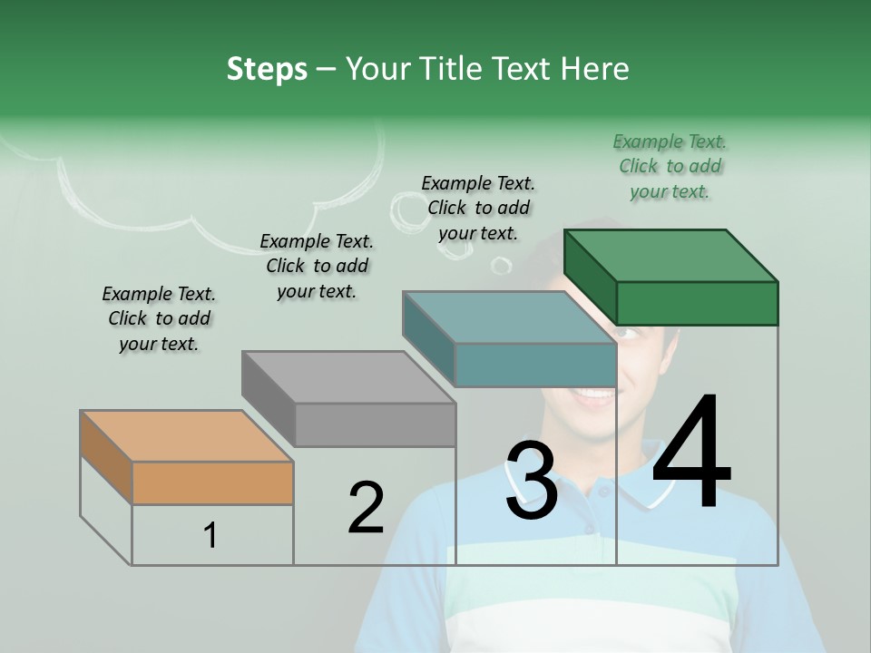 Happy Toothy Looking Up PowerPoint Template