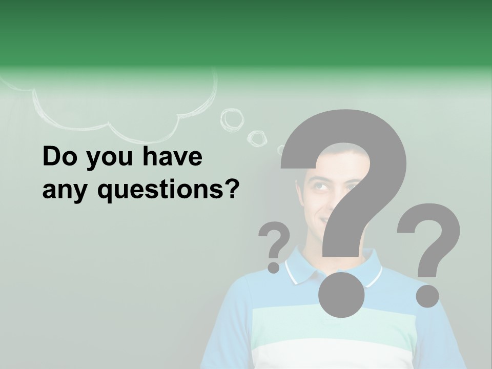 Happy Toothy Looking Up PowerPoint Template