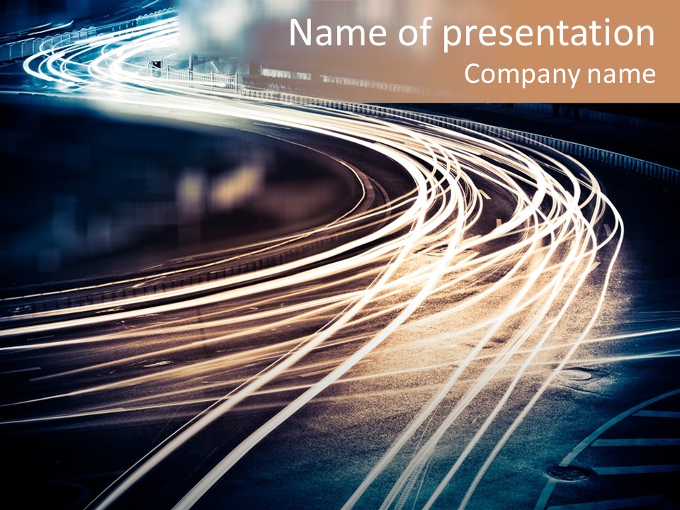 Night Glow Automobile PowerPoint Template