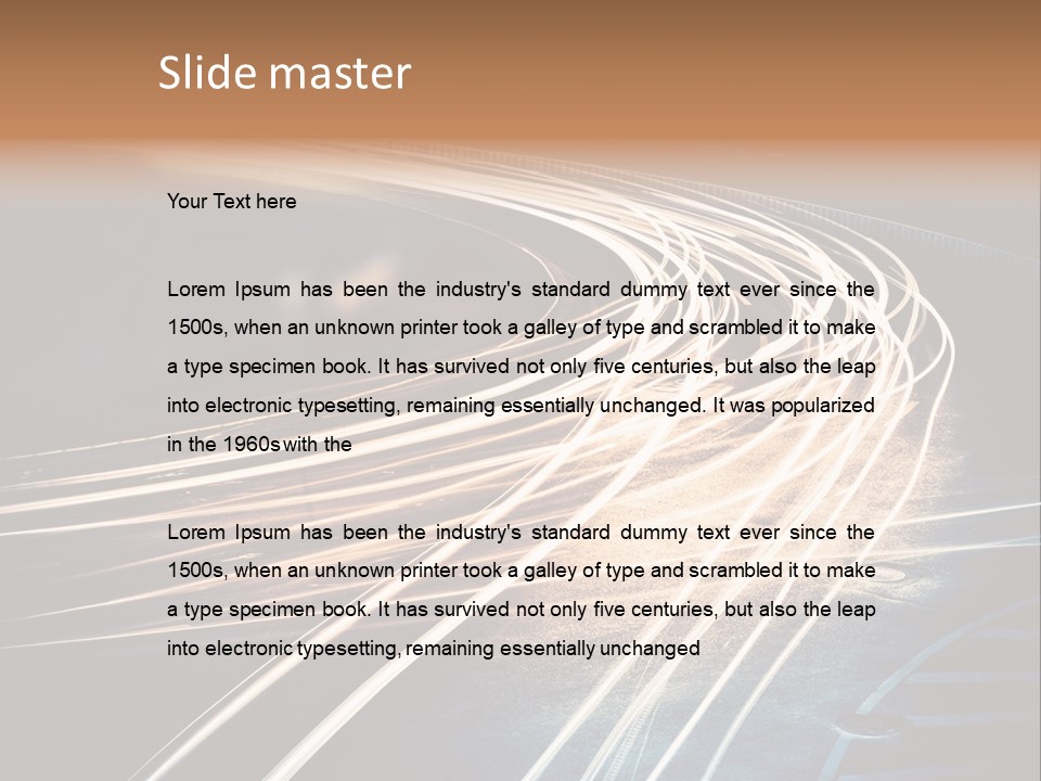 Night Glow Automobile PowerPoint Template