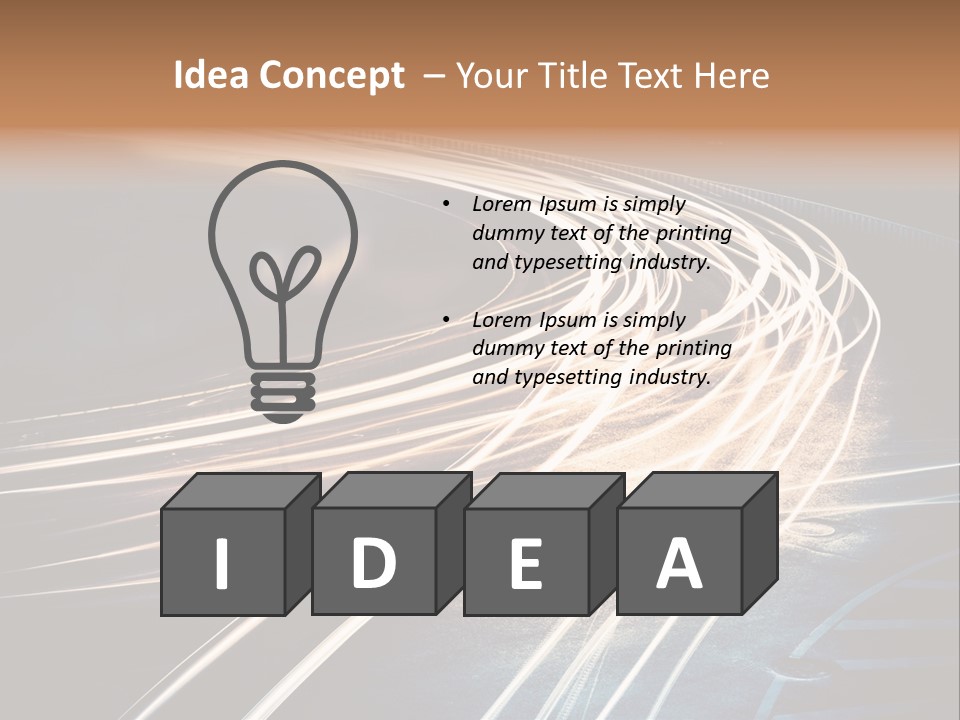 Night Glow Automobile PowerPoint Template