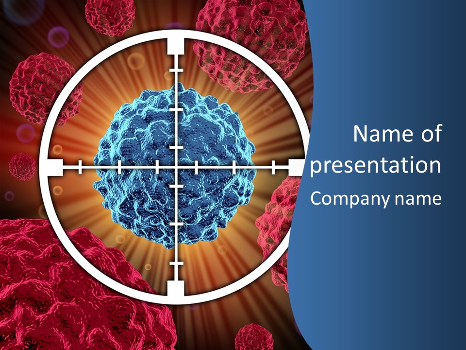 Medicine Killing Cancer Abnormal Cells PowerPoint Template