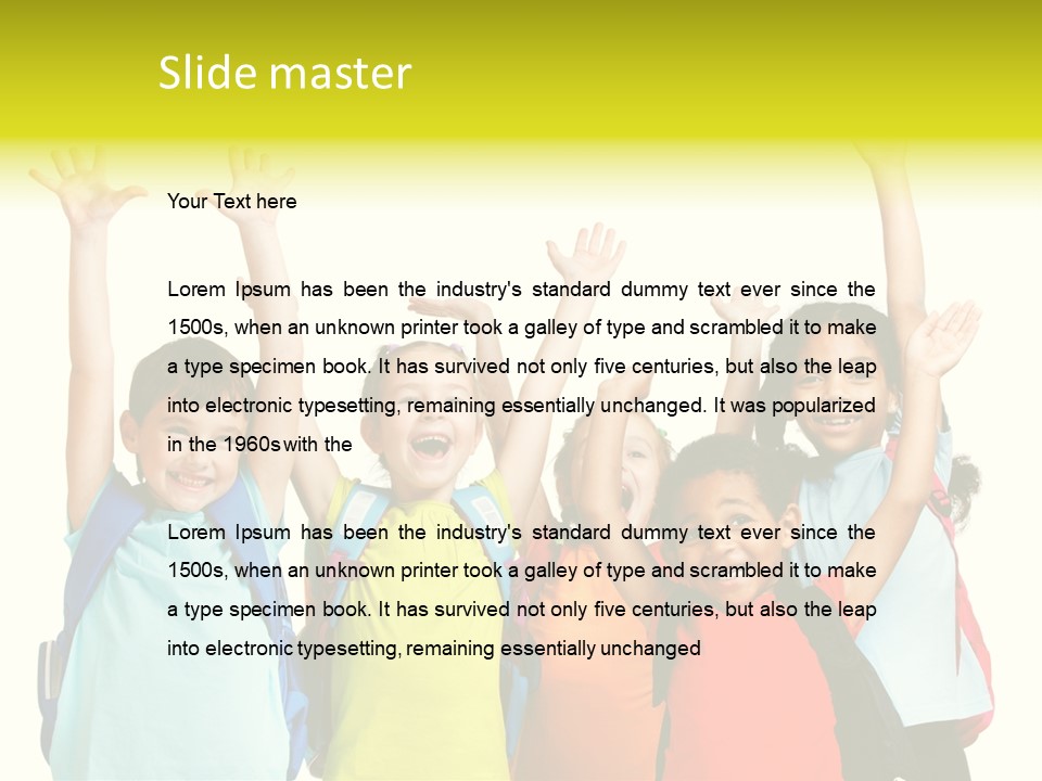 Girl People Preschool PowerPoint Template